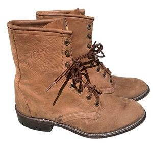 Laredo Women’s Brown Lace Up Boots Size 8 Used